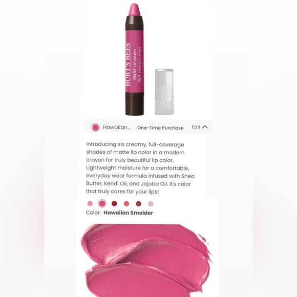 Burt's Bees Lip Crayon Choose Shade: Redwood Forest / Hawaiian Smolder / Sedona - Picture 4 of 8
